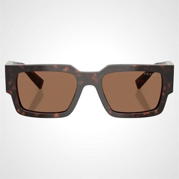 New PRADA Sunglasses PRB17S 17N06B Brown Root Tortoise Rectangle Square Mens - Picture 2 of 6
